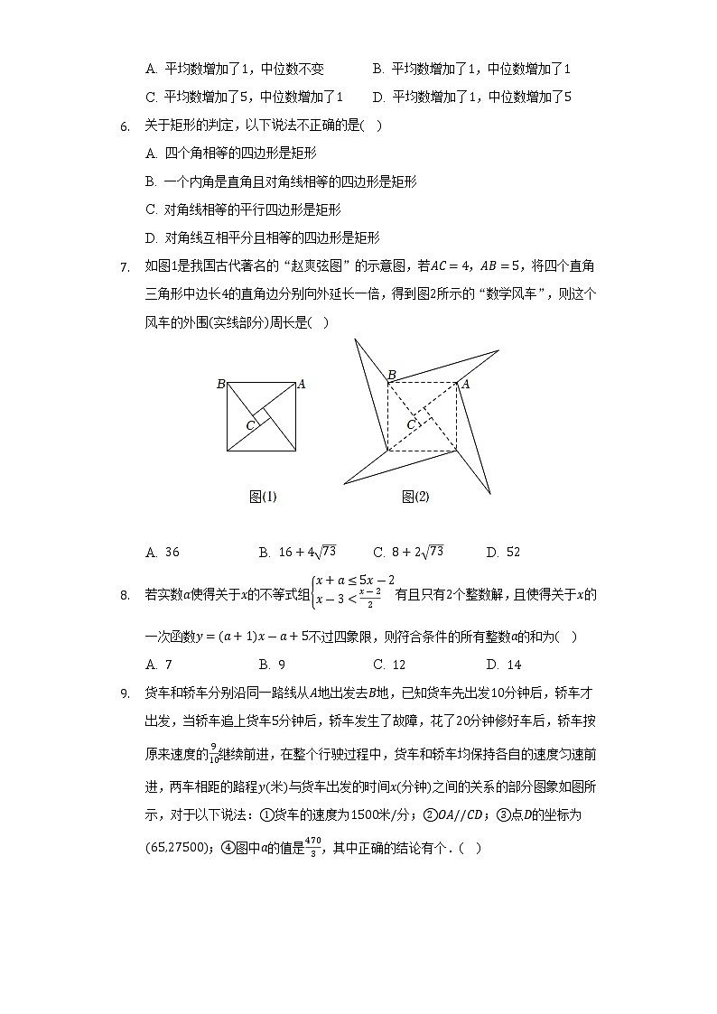 福建省厦门市2021-2022学年八年级下学期期末数学试卷第2页