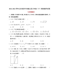 山东省济宁市微山县2021-2022学年八年级下学期期末数学试卷