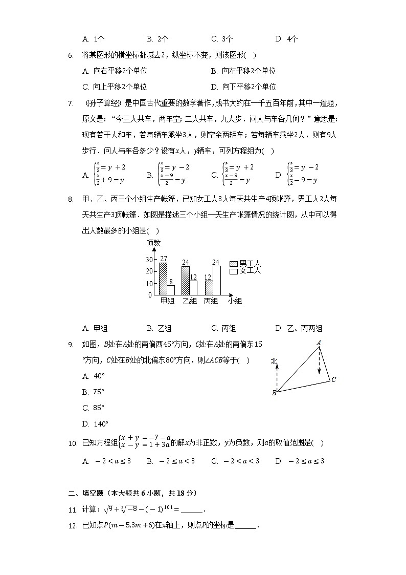 2021-2022学年湖北省随州市随县七年级（下）期末数学试卷（Word解析版）02