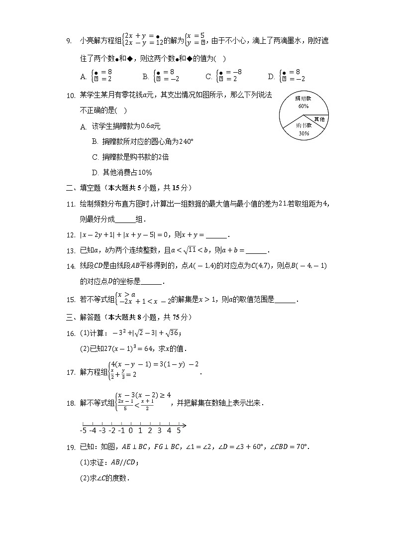 2021-2022学年河南省商丘市宁陵县七年级（下）期末数学试卷（Word解析版）第2页