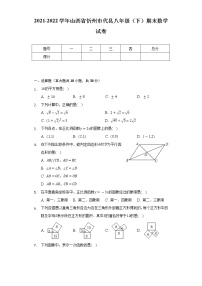 2021-2022学年山西省忻州市代县八年级（下）期末数学试卷（Word解析版）