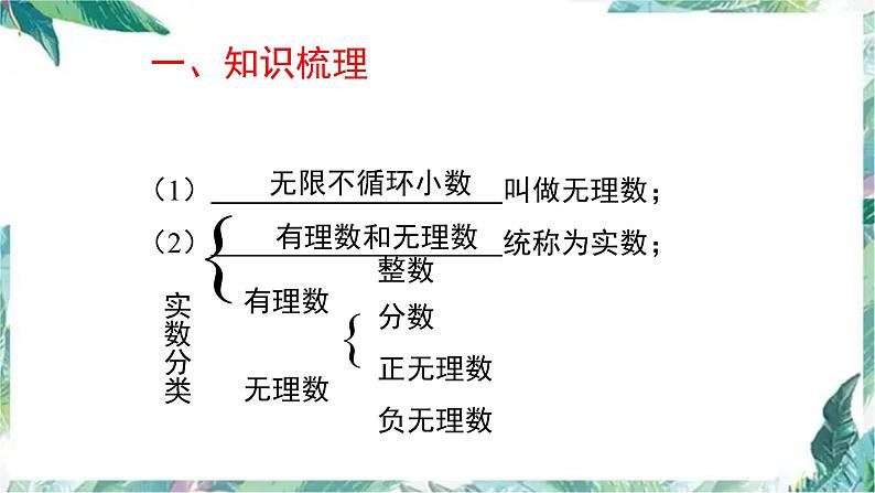 北师大版八年级数学上册：第二章 实数 复习课件(共18张PPT)第2页