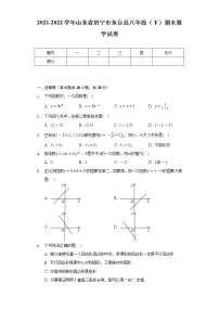 2021-2022学年山东省济宁市鱼台县八年级（下）期末数学试卷（Word解析版）