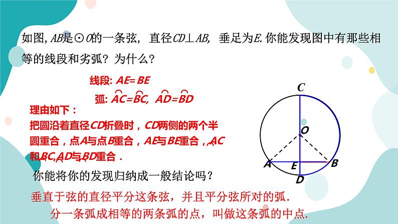 浙教版9年级上册数学3.3垂径定理（1）课件06