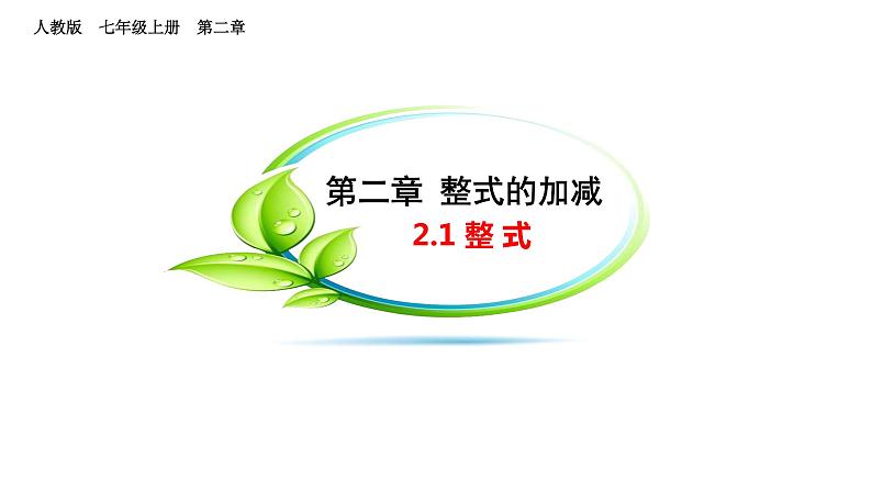 2.1 整式 课件 2022-2023学年人教版数学七年级上册第1页