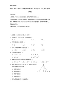 2021-2022学年广西贺州市平桂区七年级（下）期末数学试卷（Word解析版）