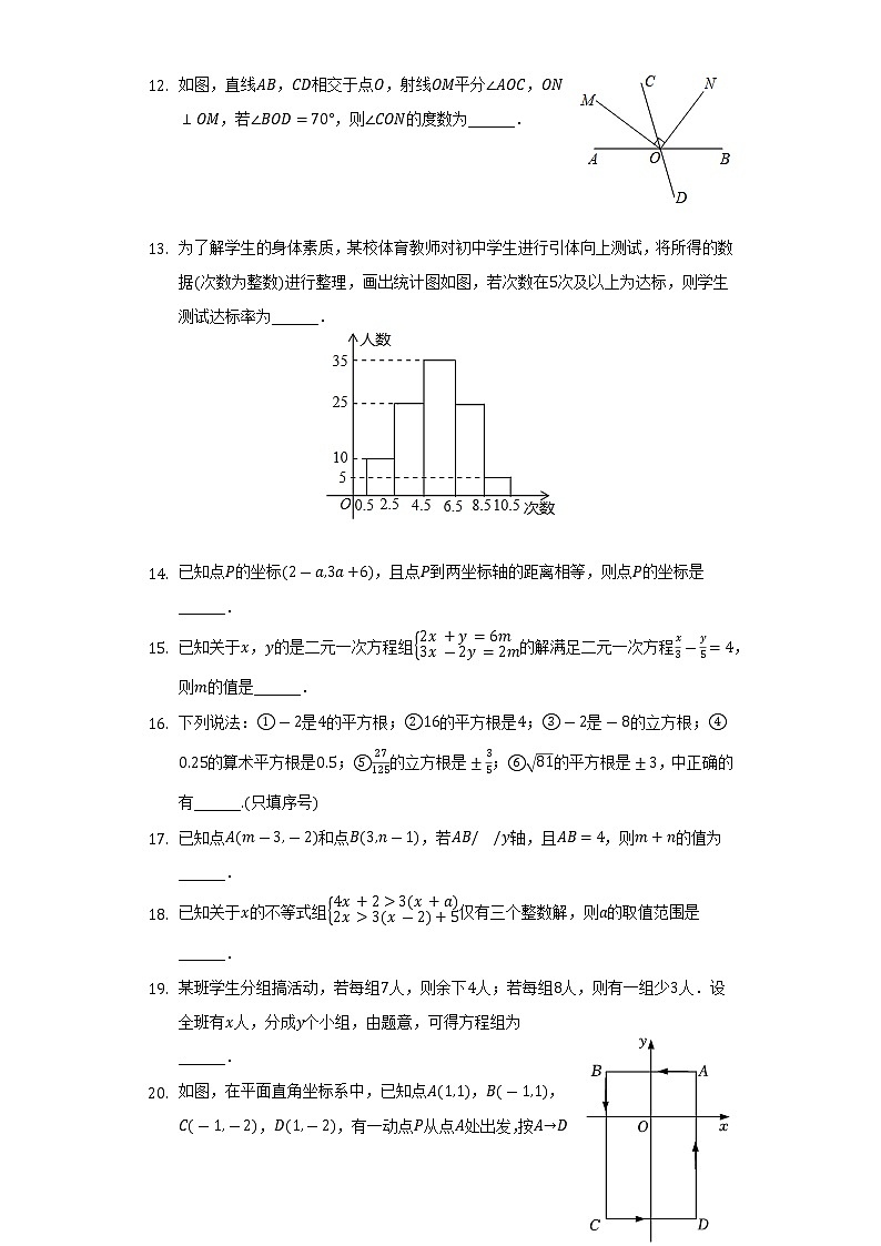 2021-2022学年黑龙江省绥化市海伦市七年级（下）期末数学试卷（Word解析版）03