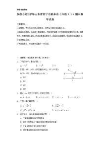 2021-2022学年山东省济宁市曲阜市七年级（下）期末数学试卷（Word解析版）