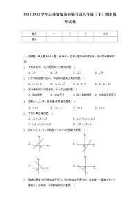 2021-2022学年云南省临沧市耿马县八年级（下）期末数学试卷（Word解析版）