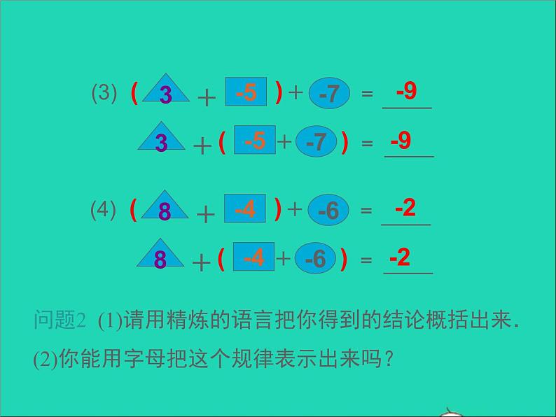 1.4.2 有理数的加法和减法 初中数学湘教版七年级上册同步课件05