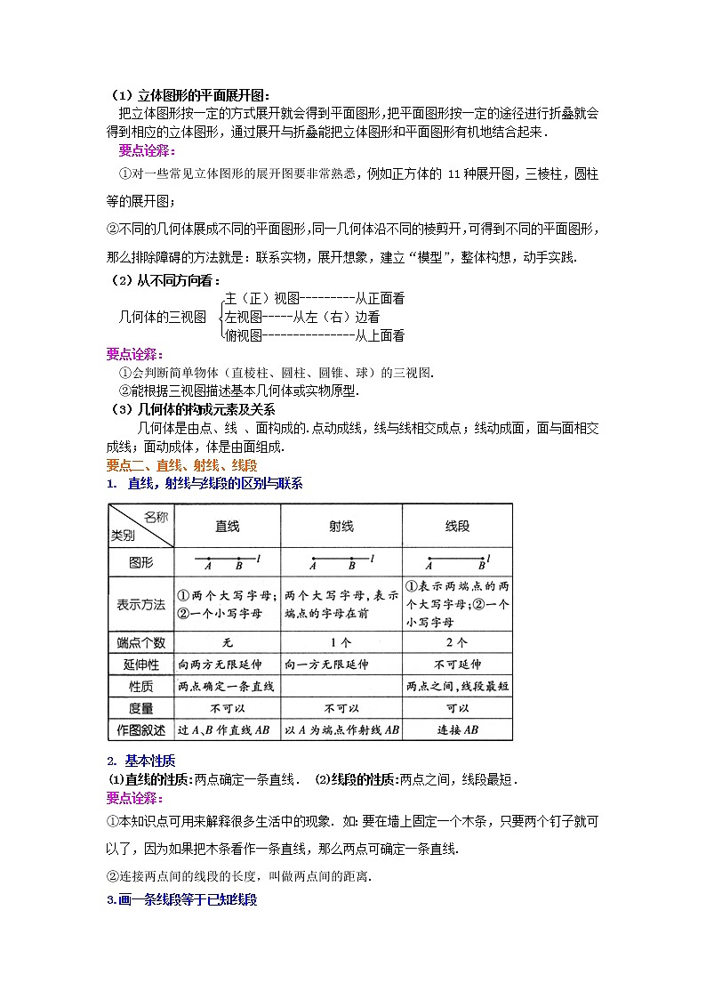 人教版七年级数学上册21《几何图形初步》全章复习与巩固》知识讲解+巩固练习(基础版)（含答案）02