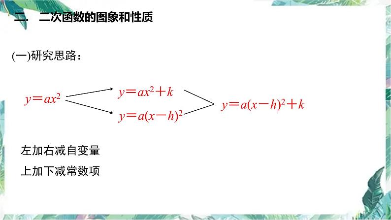 人教版九年级数学上册  二次函数 复习 课件05