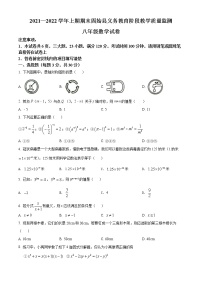 河南省信阳市固始县2021-2022学年八年级上学期期末数学试题(word版含答案)