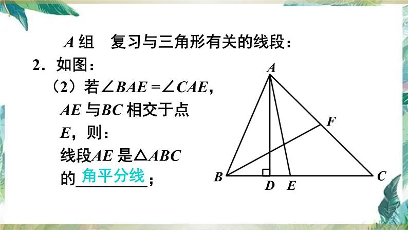 人教版八年级数学上册： 三角形-单元复习课件(共30张PPT)第7页