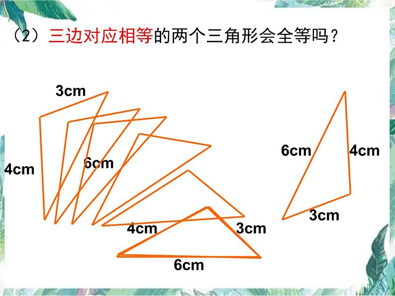 人教版八年级上册 全等三角形的判定（SSS）优质课件第7页