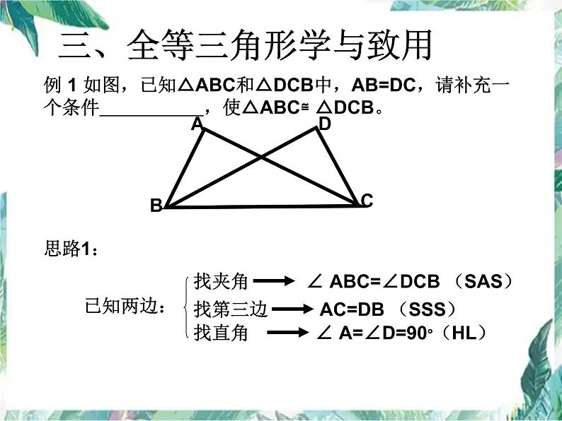 人教版八年级上册第十二章全等三角形章末总结与复习(共31张PPT)第7页