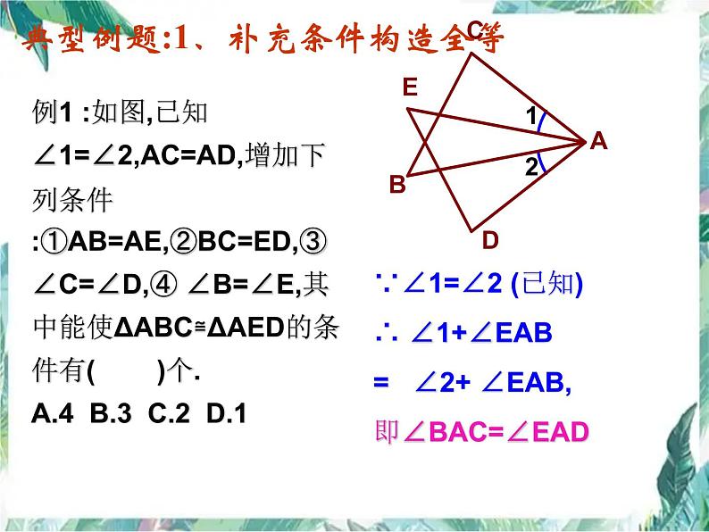 人教版八年级上册课件： 全等三角形复习 (共32张PPT)08