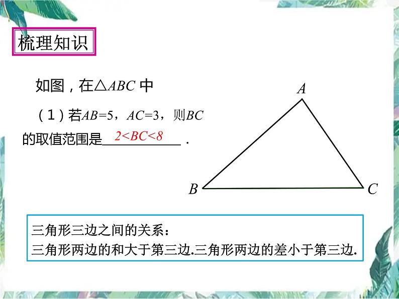 人教版八年级上册数学课件： 三角形小结复习 (共16张PPT)第2页