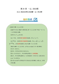 人教版九年级上册第二十一章 一元二次方程21.2 解一元二次方程21.2.2 公式法精练