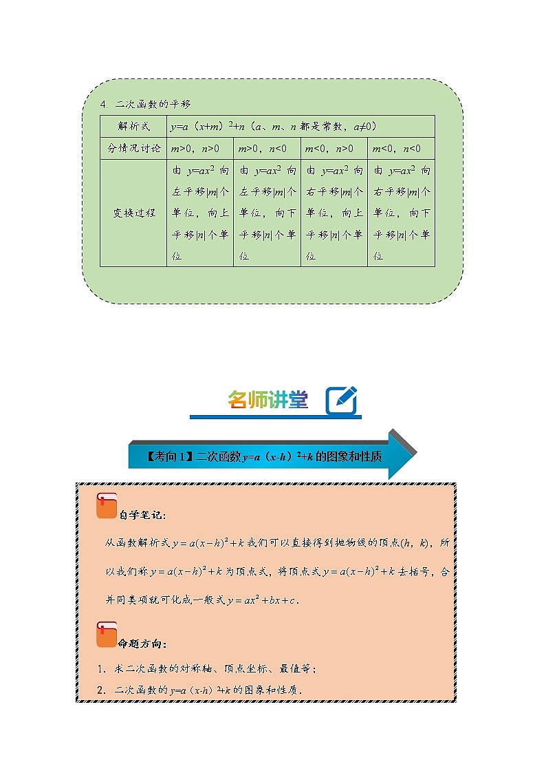 2022-2023学年人教版九年级数学上册--22.1.2二次函数的图象和性质（二）（知识题型精讲）（解析版）第3页