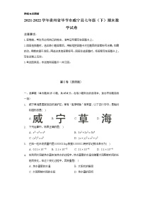 2021-2022学年贵州省毕节市威宁县七年级（下）期末数学试卷（Word解析版）