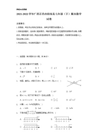 2021-2022学年广西百色市田东县七年级（下）期末数学试卷（Word解析版）