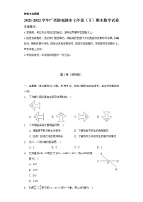 2021-2022学年广西防城港市七年级（下）期末数学试卷（Word解析版）