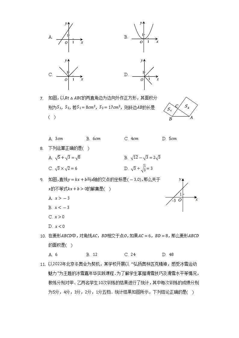 2021-2022学年河北省廊坊市安次区八年级（下）期末数学试卷（Word解析版）第2页