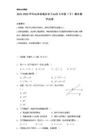 2021-2022学年山东省临沂市兰山区七年级（下）期末数学试卷（Word解析版）