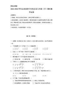 2021-2022学年山东省济宁市鱼台县七年级（下）期末数学试卷（Word解析版）