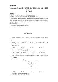 2021-2022学年内蒙古通辽市科左中旗七年级（下）期末数学试卷（Word解析版）