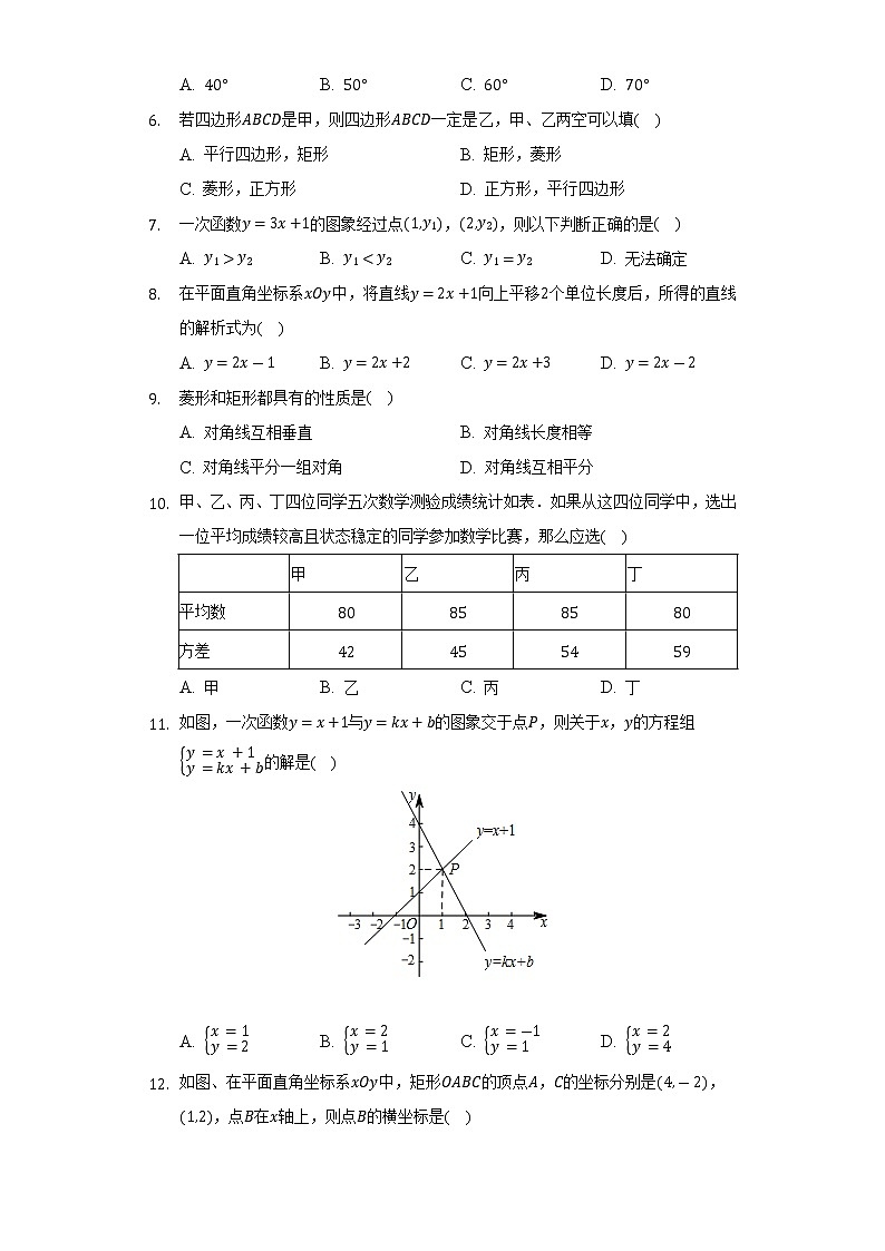 2021-2022学年河北省保定市易县八年级（下）期末数学试卷（Word解析版）第2页