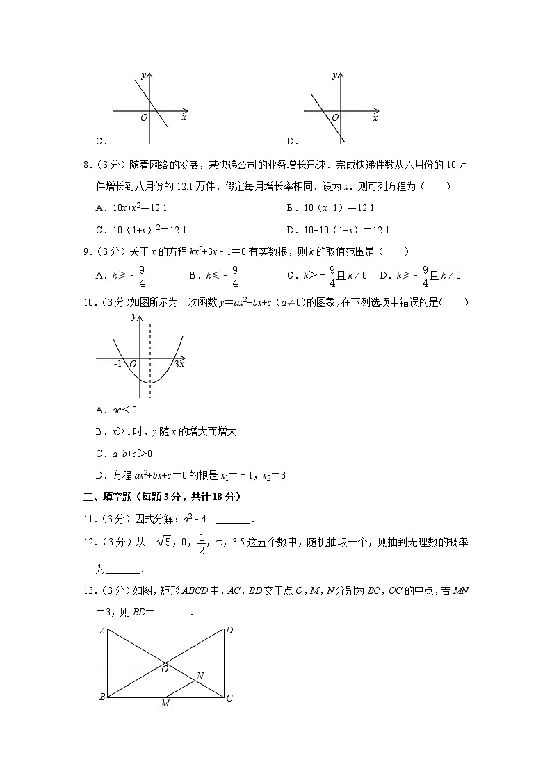 湖南省长沙市开福区立信中学2021-2022学年八年级下学期期末数学试卷(word版含答案)第2页