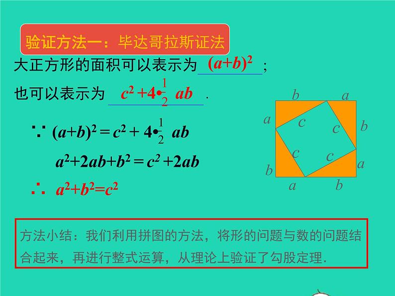 2022八年级数学上册第一章勾股定理1.1探索勾股定理第2课时验证勾股定理同步课件新版北师大版05