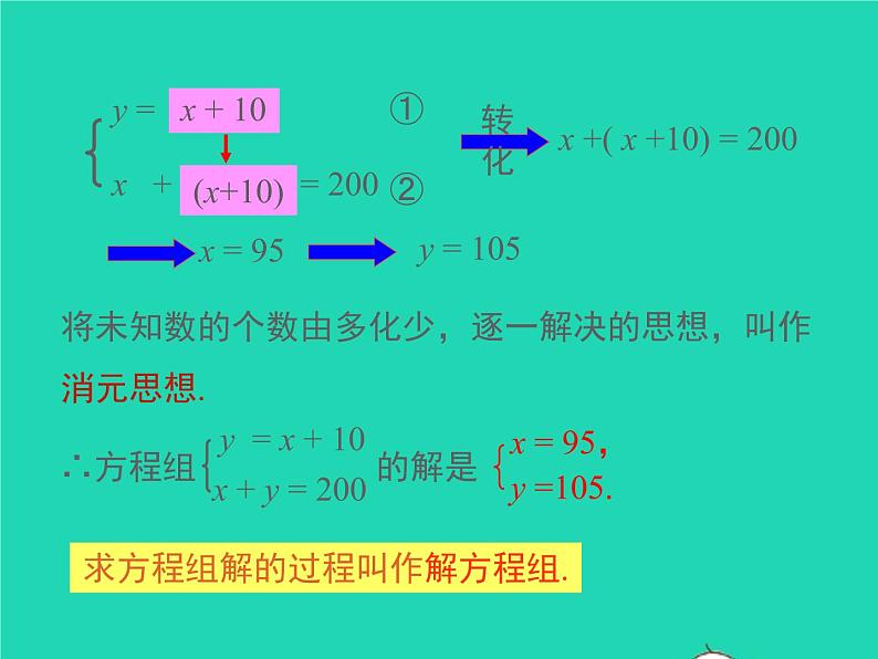 2022八年级数学上册第五章二元一次方程组5.2求解二元一次方程组第1课时代入法同步课件新版北师大版第6页