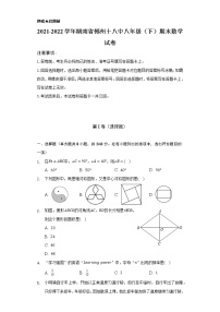 2021-2022学年湖南省郴州十八中八年级（下）期末数学试卷（Word解析版）