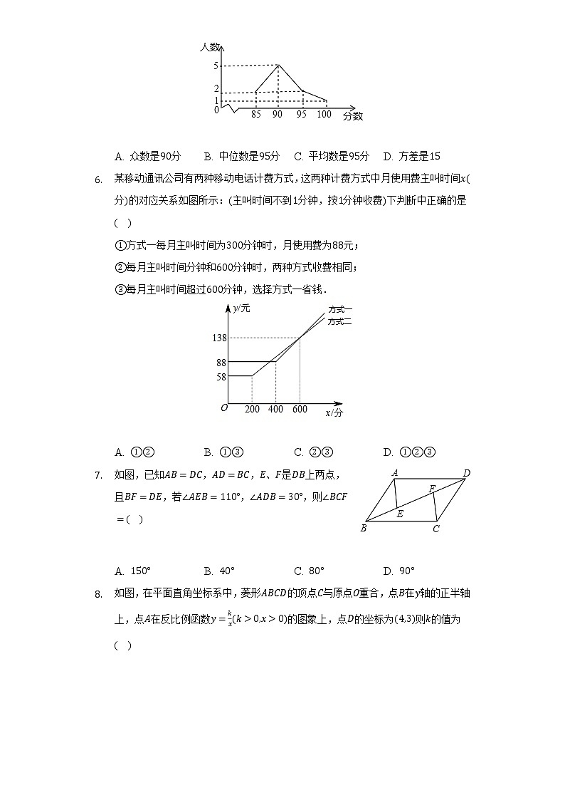 2021-2022学年河南省南阳市镇平县八年级（下）期末数学试卷（Word解析版）02