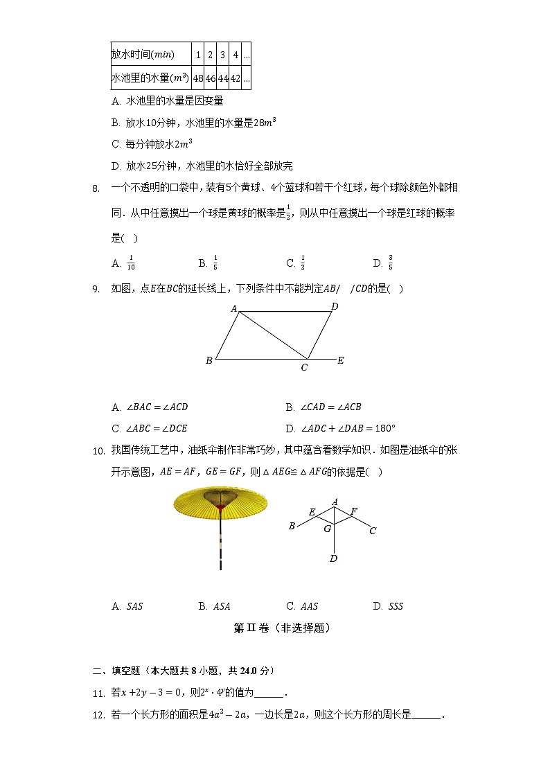 2021-2022学年辽宁省铁岭市昌图县七年级（下）期末数学试卷（Word解析版）第2页
