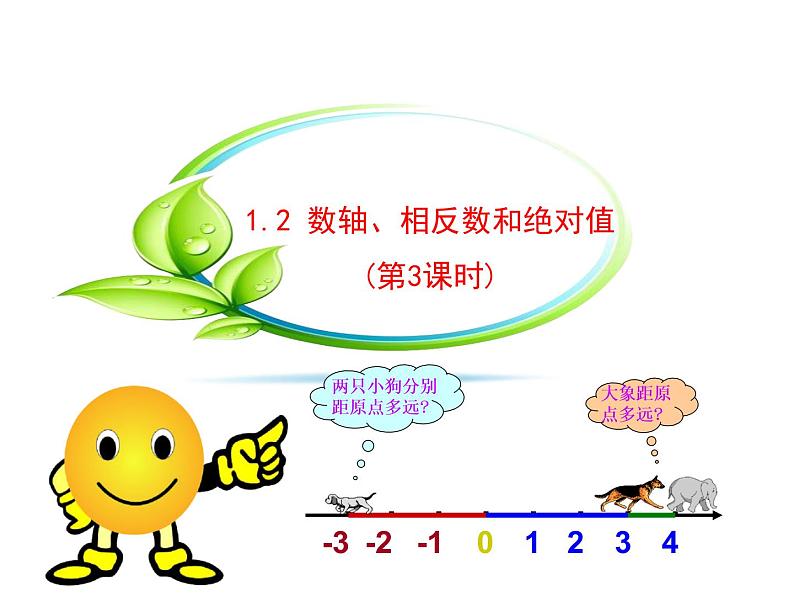 沪科版数学七年级上册课件1.2 数轴、相反数和绝对值（第3课时）01