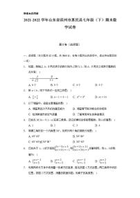 2021-2022学年山东省滨州市惠民县七年级（下）期末数学试卷（Word解析版）