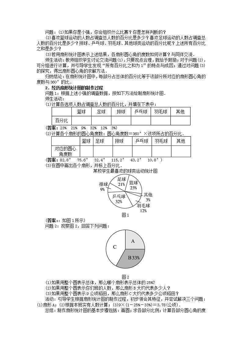 2022八年级数学上册第15章数据的收集与表示15.2数据的表示第1课时扇形统计图教案新版华东师大版第2页