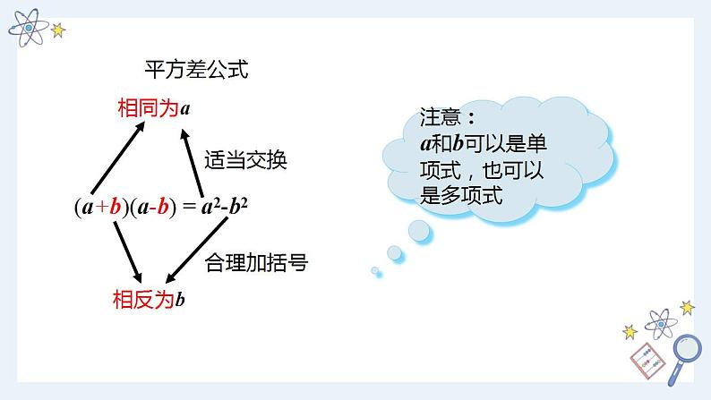 1.5+第1课时++平方差公式的认识　课件　+2021—2022学年北师大版数学七年级下册第6页