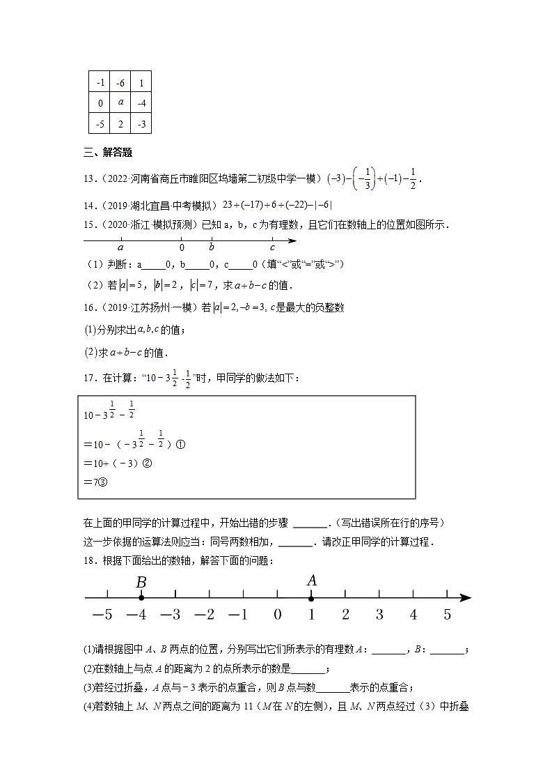 人教七上数学1.3.2《有理数的减法》课件+同步练习02