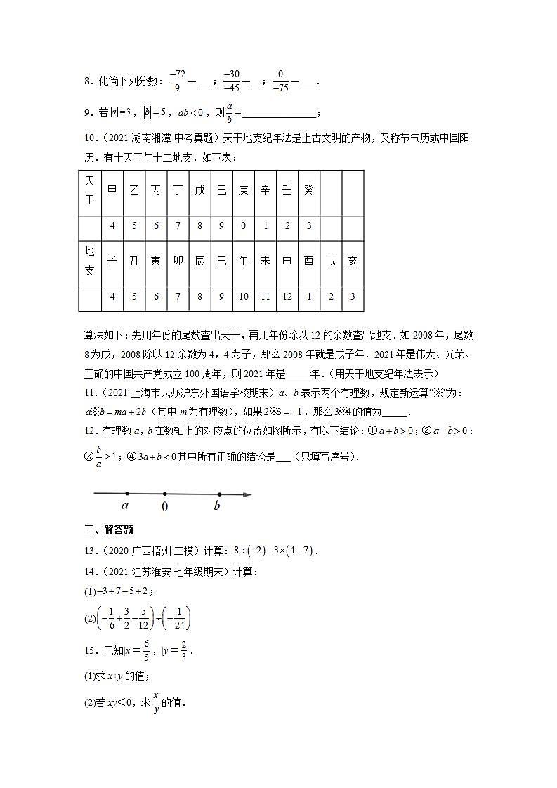 人教七上数学1.4.2《有理数的除法》第2课时 课件+同步练习02