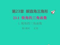 2021学年23.1 锐角的三角函数图文ppt课件