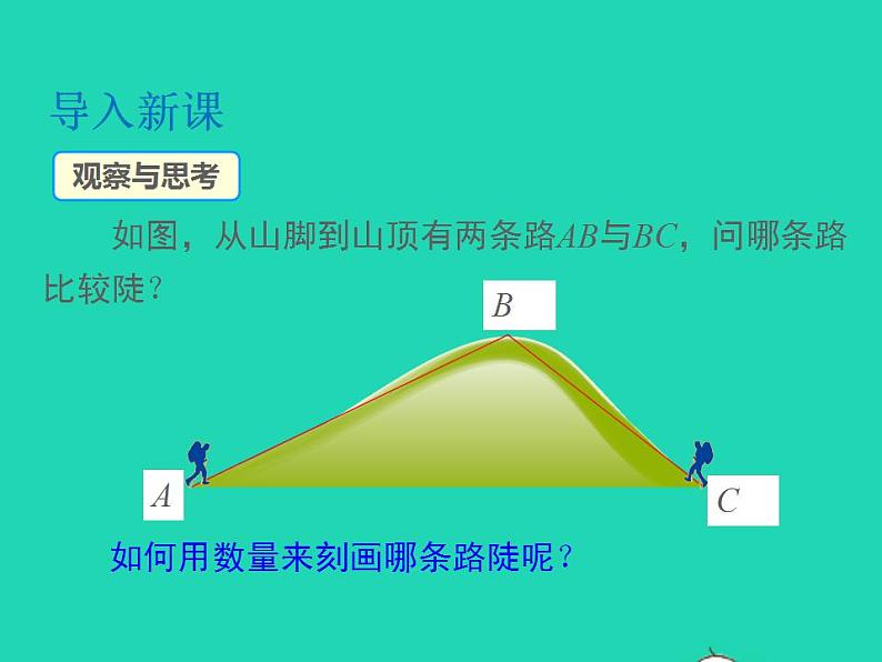 2022九年级数学上册第23章解直角三角形23.2解直角三角形及其应用第4课时坡度问题及一次函数k的几何意义课件新版沪科版02