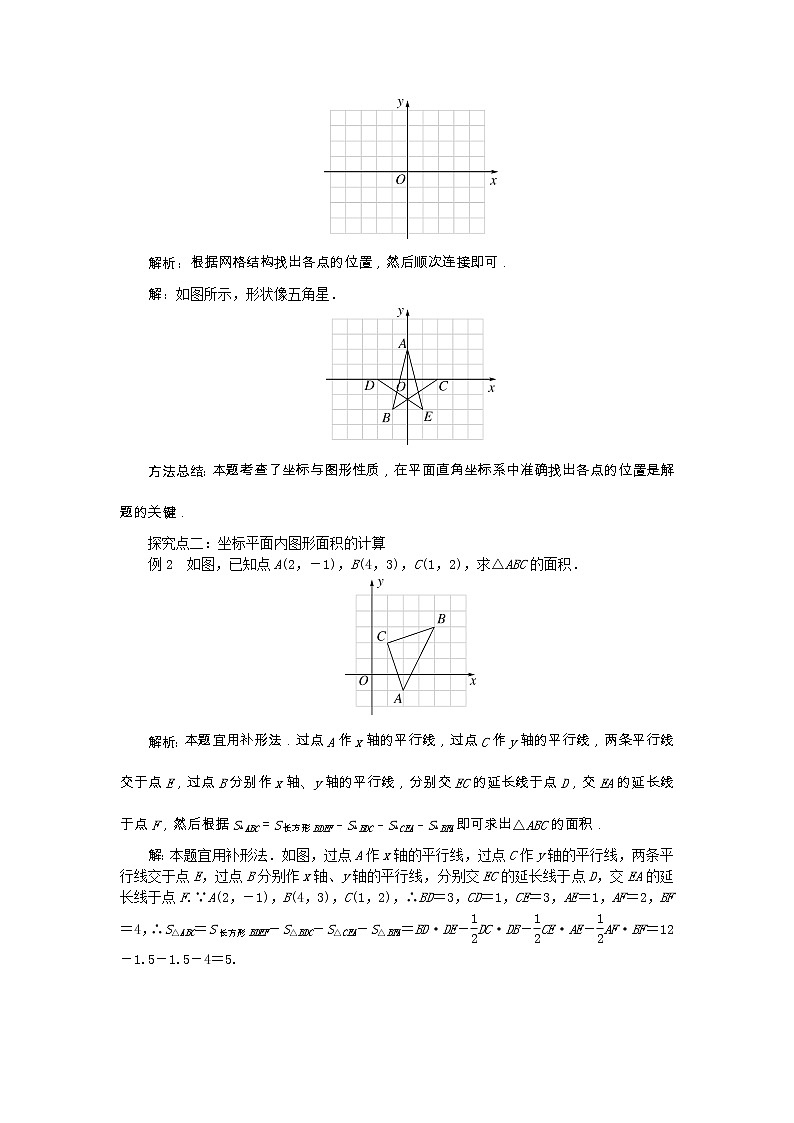 2022八年级数学上册第11章平面直角坐标系11.1平面内点的坐标第2课时坐标平面内的图形教案新版沪科版02