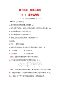 初中数学人教版八年级上册12.1 全等三角形综合训练题