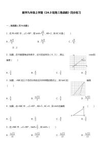 华师大版九年级上册1.锐角三角函数达标测试