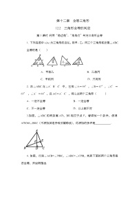 初中12.2 三角形全等的判定精品第3课时课时训练